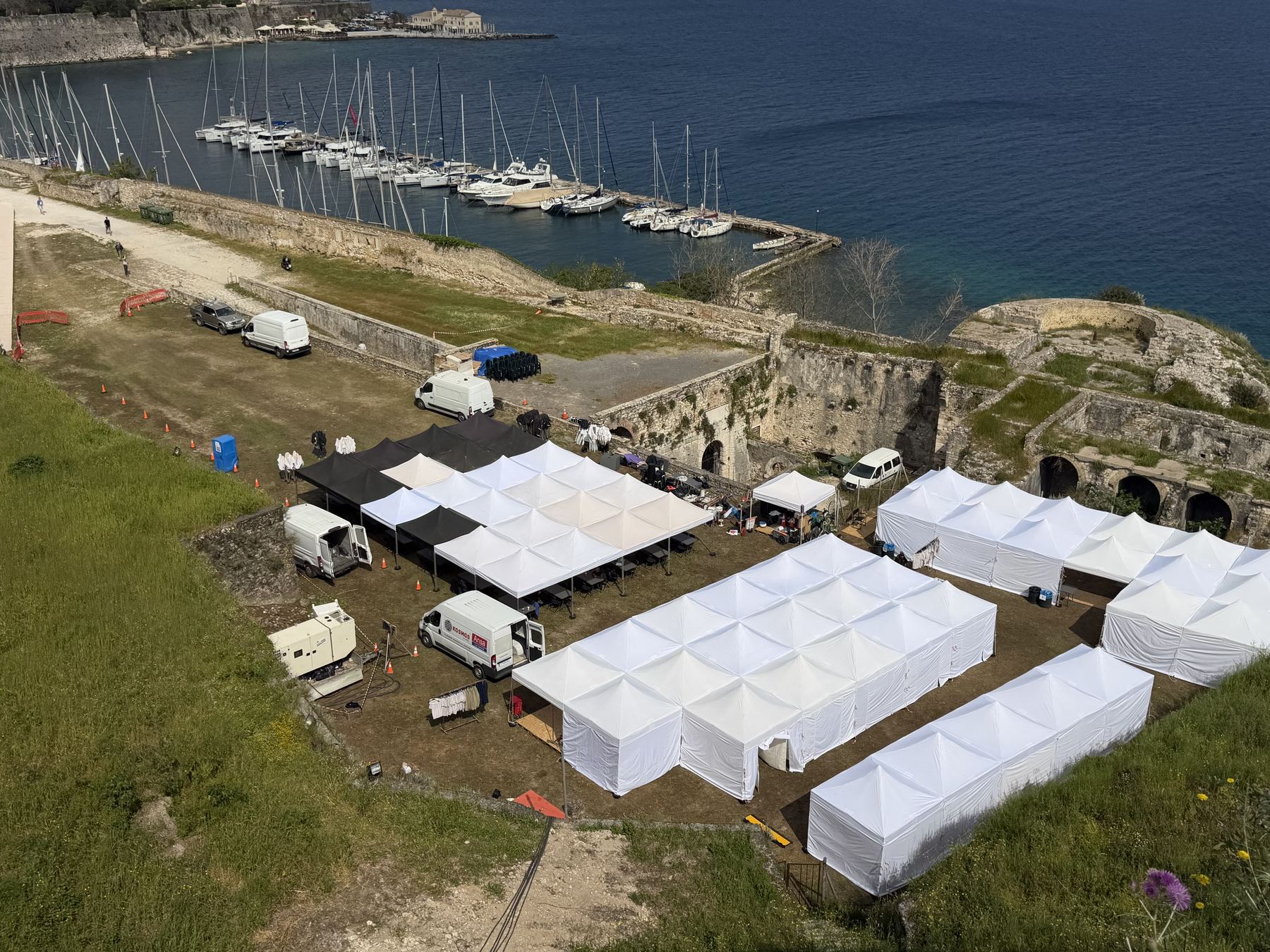 Basecamp setup on location